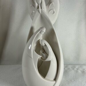 Enesco Cream Holy Family Trinity Porcelain Figurine